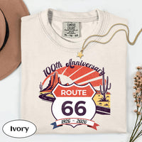 Route 66 100th Anniversary T-shirt | Vintage Desert Road Graphic