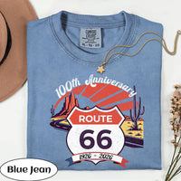 Route 66 100th Anniversary T-shirt | Vintage Desert Road Graphic