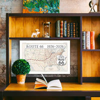 Route 66 map from 1926 to 2026 (instant download)