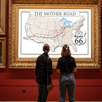 Route 66 map on Lower 48, 100 years and counting (instant download)