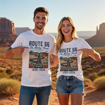Route 66 The Mother Road Centennial T-Shirt | 1926-2026 Retro Road trip Tee