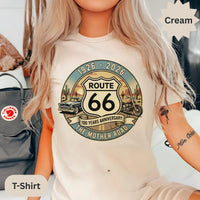 Route 66 T-Shirts Sweatshirt: Classic Car, Motorcycle, 100 years Anniversary, Mother Road