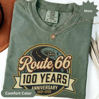 Route 66 T-Shirts Sweatshirt: 100 Year Anniversary, Classic Car, Highway