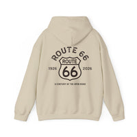 Route 66 Centennial Hoodie 1926-2026 | 100 Years of the Open Road Sweatshirt | Vintage Americana Road Trip Pullover | Unisex Graphic Hoodie