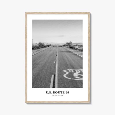 US Route 66 Photo Print Black and White, Arizona Poster, United States Decor