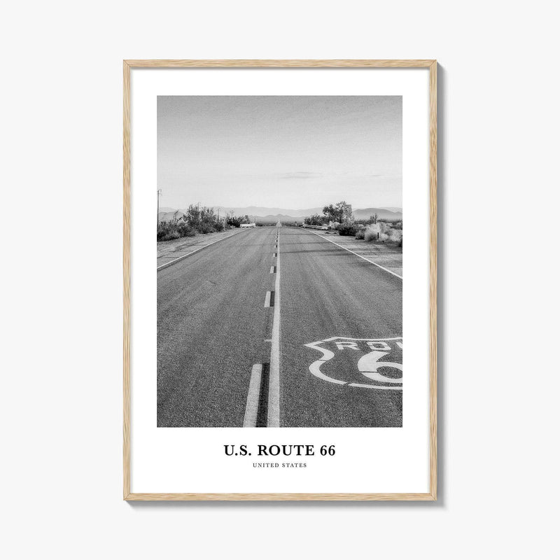 US Route 66 Photo Print Black and White, Arizona Poster, United States Decor