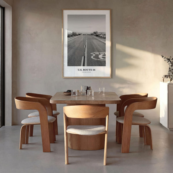 US Route 66 Photo Print Black and White, Arizona Poster, United States Decor