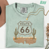 Route 66 Floral Shield 100 Years Anniversary T-Shirt | 1926-2026 Mother Road Vintage Tee
