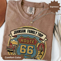 Route 66 T-Shirts Sweatshirt: Family name personalized , Anniversary, Classic Car, Retro