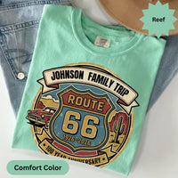 Route 66 T-Shirts Sweatshirt: Family name personalized , Anniversary, Classic Car, Retro