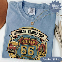 Route 66 T-Shirts Sweatshirt: Family name personalized , Anniversary, Classic Car, Retro