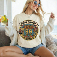 Route 66 T-Shirts Sweatshirt: Family name personalized , Anniversary, Classic Car, Retro