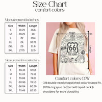 Route 66 100 Years T-Shirts Sweatshirt Vintage Americana Road Trip Doodle Design