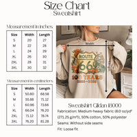 Route 66 100 Years 1926-2026 T-Shirts Sweatshirt, Vintage Car Road Trip Design, Desert Flowers Cactus, Historic US Highway, Retro Travel