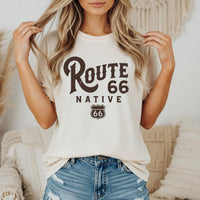 Route 66 Native Retro Shirt, Vintage Travel Graphic Tee, 66 Highway Aesthetic Top, Road Trip Outfit, Americana Style Shirt