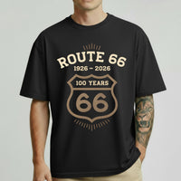 Route 66 100 Years Shirt 1926 2026 Centennial Route 66 T-Shirt Americana Road Trip Tee Classic Travel Graphic Anniversary T Shirt
