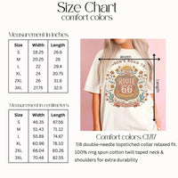 Custom text Route 66 T-Shirts Sweatshirt: Custom Road Trip, Vintage 100 Year Anniversary, Personalized Desert Design