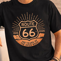 Route 66 100 Year Anniversary Shirt 1926-2026 Vintage Route 66 Tee America's Highway Road Trip Shirt Retro Travel T-Shirt