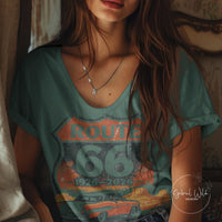 Route 66 Centennial T-shirt PNG, Vintage Americana Road Trip digital download, Men's Graphic, Classic Car, Arizona PNG, Family Vacation