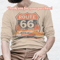 Route 66 Centennial T-shirt PNG, Vintage Americana Road Trip digital download, Men's Graphic, Classic Car, Arizona PNG, Family Vacation