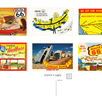 Route 66 Printable Postcards, Vintage Retro Travel Art (Digital Download)