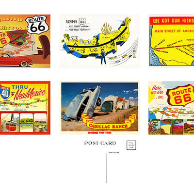 Route 66 Printable Postcards, Vintage Retro Travel Art (Digital Download)