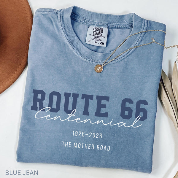 100 Years Anniversary Route 66 Centennial Shirt 1926-2026, Vintage Americana Road Trip Tee, Historic Highway Graphic Tee