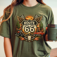 Route 66 Desert Highway Retro Travel Badge PNG | T-Shirt Design (Digital Download)