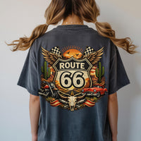 Route 66 Desert Highway Retro Travel Badge PNG | T-Shirt Design (Digital Download)