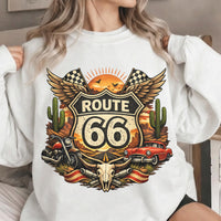 Route 66 Desert Highway Retro Travel Badge PNG | T-Shirt Design (Digital Download)