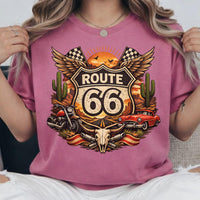 Route 66 Desert Highway Retro Travel Badge PNG | T-Shirt Design (Digital Download)