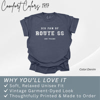 Route 66 Centennial Shirt, Big Fan of Route66, RT 66 100 Years Tee, Americana Road Trip T-Shirt