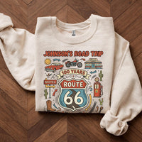 Custom Name Route 66 T-Shirts: Retro Road Trip Centenary, Classic Car Motorcycle Diner