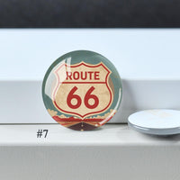 Route 66 Cabochon, New Mexcio Glass Dome, 100th Anniversary 10mm - 40mm Photo Paper Glass Dome, Image Glass Cameo Accessory -DN4448