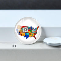 Route 66 Cabochon, New Mexcio Glass Dome, 100th Anniversary 10mm - 40mm Photo Paper Glass Dome, Image Glass Cameo Accessory -DN4447