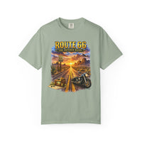 Route 66 Graphic Tee, Vintage Motorcycle Desert Road Trip Shirt