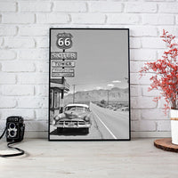 Route 66 Black and White Photo, American Road Trip Wall Art, Instant Download, Vintage Print, Photography Prints, Quality Photo Art Print