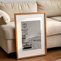Route 66 Black and White Photo, American Road Trip Wall Art, Instant Download, Vintage Print, Photography Prints, Quality Photo Art Print