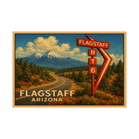 Flagstaff Arizona Route 66 Mountain Travel Poster Wall Art