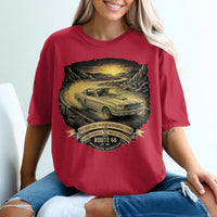 1966 Shelby GT350 T-Shirt, Route 66 Vintage Muscle Car Tee, Cobra Powered Legend, Classic Hot Rod Fastback Lover Gift
