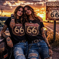Oklahoma City Route 66 Shirt | Vintage Route 66 Tee | Retro Road Trip Shirt | Oklahoma Gift | Historic US 66 Travel Tee | Unisex Tee