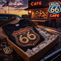 Oklahoma City Route 66 Shirt | Vintage Route 66 Tee | Retro Road Trip Shirt | Oklahoma Gift | Historic US 66 Travel Tee | Unisex Tee