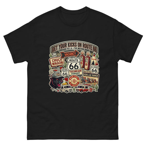 Route 66 Graphic T-Shirt – Retro Mother Road Desert Tee