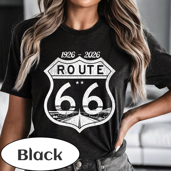 Route 66 100th Anniversary T-shirt | Vintage Desert Road Graphic