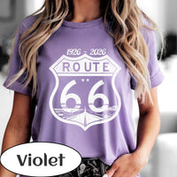 Route 66 100th Anniversary T-shirt | Vintage Desert Road Graphic