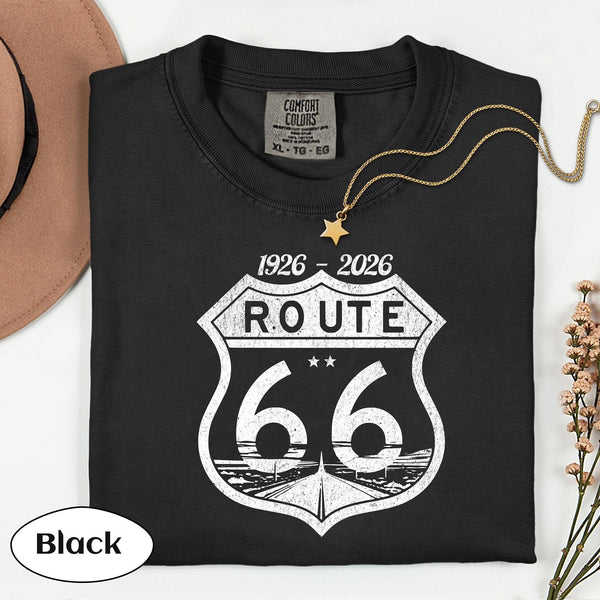 Route 66 100th Anniversary T-shirt | Vintage Desert Road Graphic