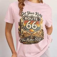 Vintage Route 66 Desert Road Trip T-Shirt, Americana Mother Road Tee, 100 Years Retro Travel Souvenir Shirt