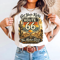 Vintage Route 66 Desert Road Trip T-Shirt, Americana Mother Road Tee, 100 Years Retro Travel Souvenir Shirt