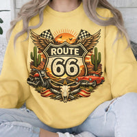 Route 66 Desert Highway Retro Travel Badge PNG | T-Shirt Design (Digital Download)