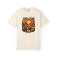 Route 66 Sunset Classic Car T-shirt | Mother Road Vintage Roadtrip